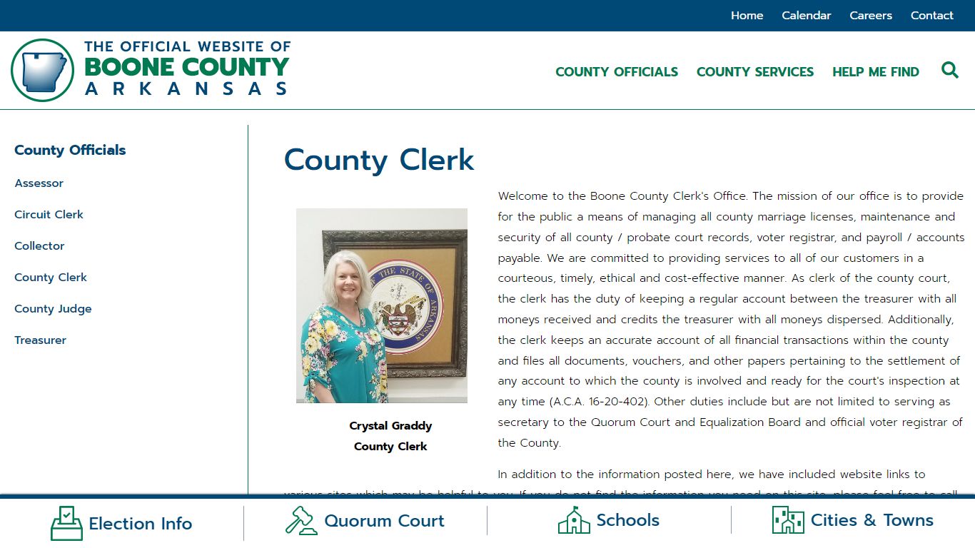 County Clerk | Boone County AR Government